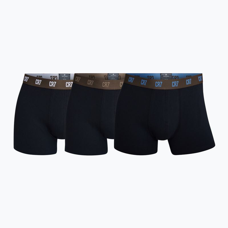 Men's CR7 Basic Trunk boxer shorts 3 pairs black/brown 11