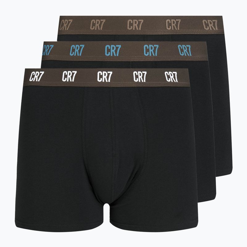 Men's CR7 Basic Trunk boxer shorts 3 pairs black/brown