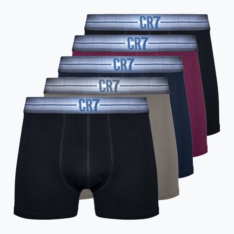 Men's CR7 Basic Trunk boxer shorts 5 pairs multicolour