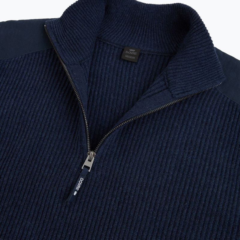 Men's sweater Dovre Ribbed Knit Half Zip navy 3