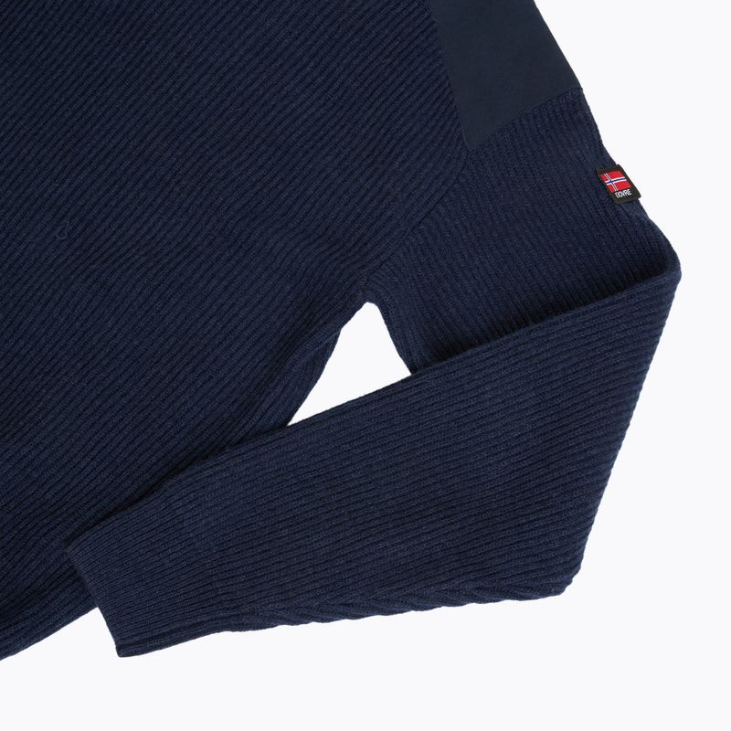 Men's sweater Dovre Ribbed Knit Half Zip navy 4