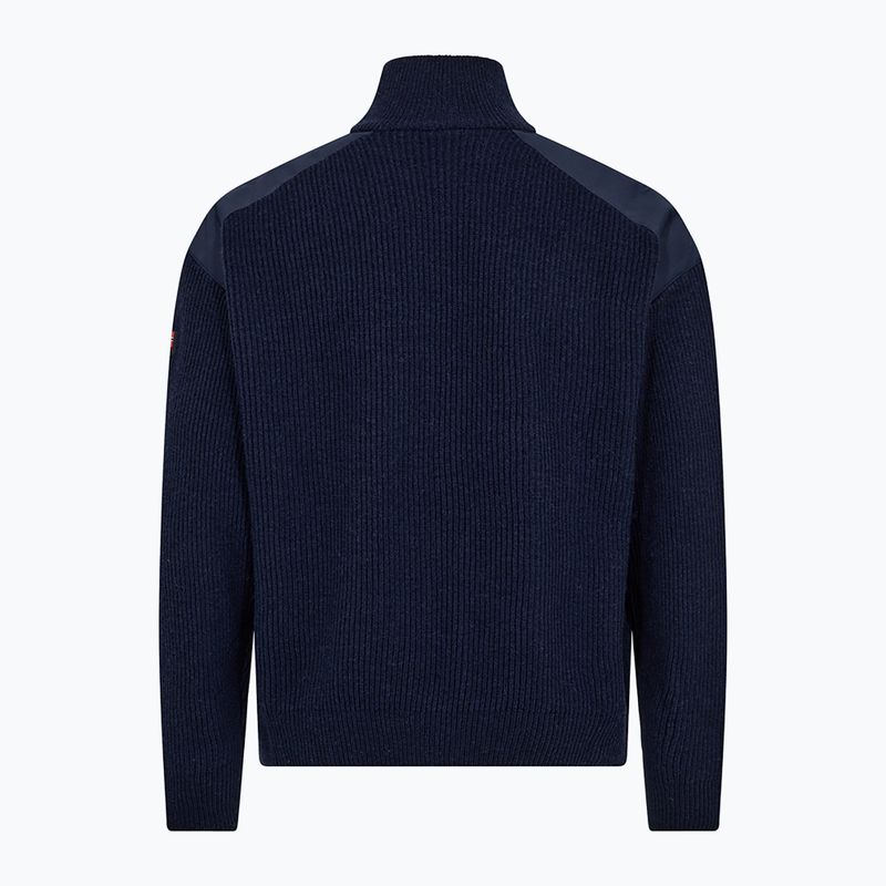 Men's sweater Dovre Ribbed Knit Half Zip navy 2