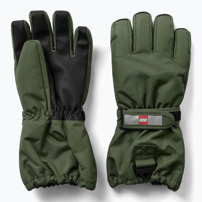 Children's ski gloves LEGO Lwatlin 700 dark green 2