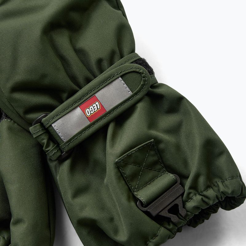 Children's ski gloves LEGO Lwatlin 700 dark green 4