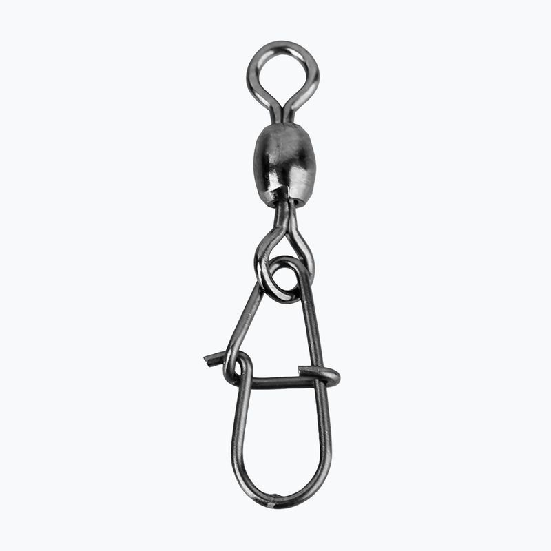 Savage Gear Eggsnap Swivel 10-piece spinning swivel with safety pin silver 54915