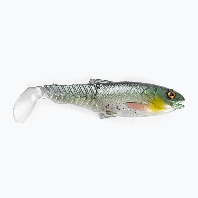 Savage Gear Cannibal Craft Paddletail green-silver rubber bait 71821