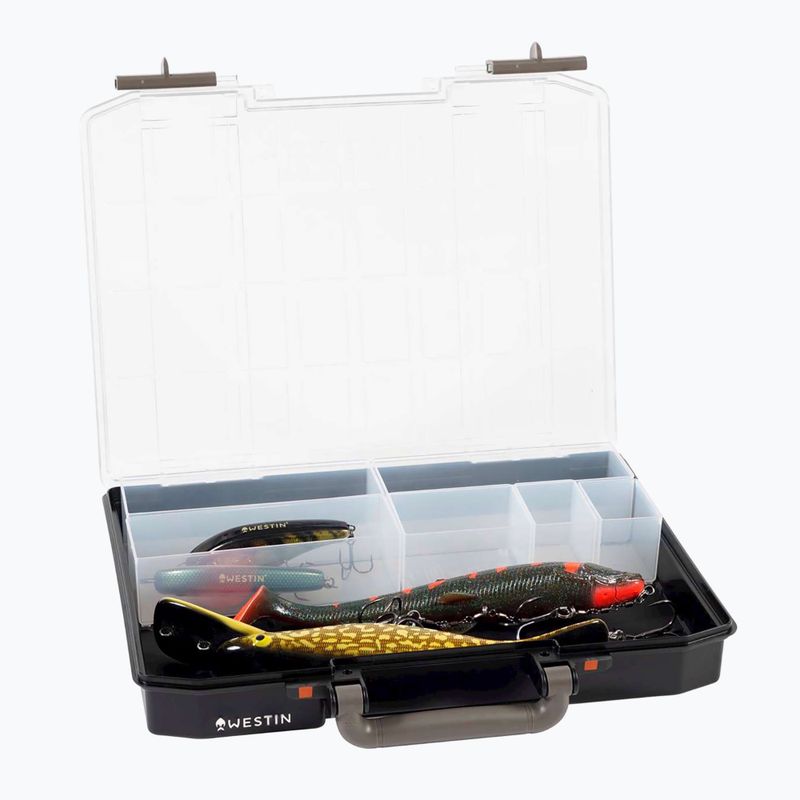 Westin fishing box W6 Lure Vault Incl. 4 inserts black/clear 2