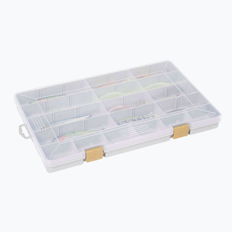 Westin W3 Tackle Box 35.5 x 22.5 x 3.5 cm grey/clear