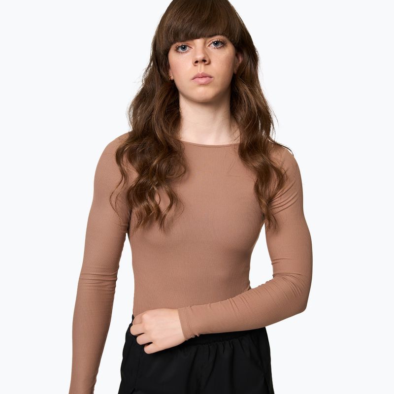 Women's training body Girlfriend Collective Ava Scoop Back brownie 3