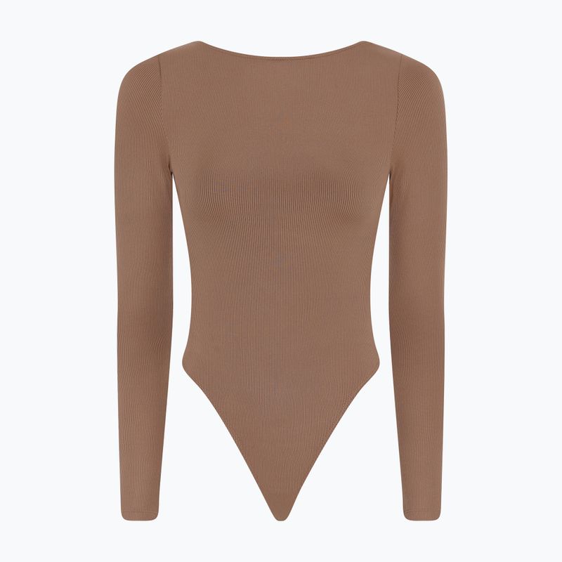 Women's training body Girlfriend Collective Ava Scoop Back brownie 7