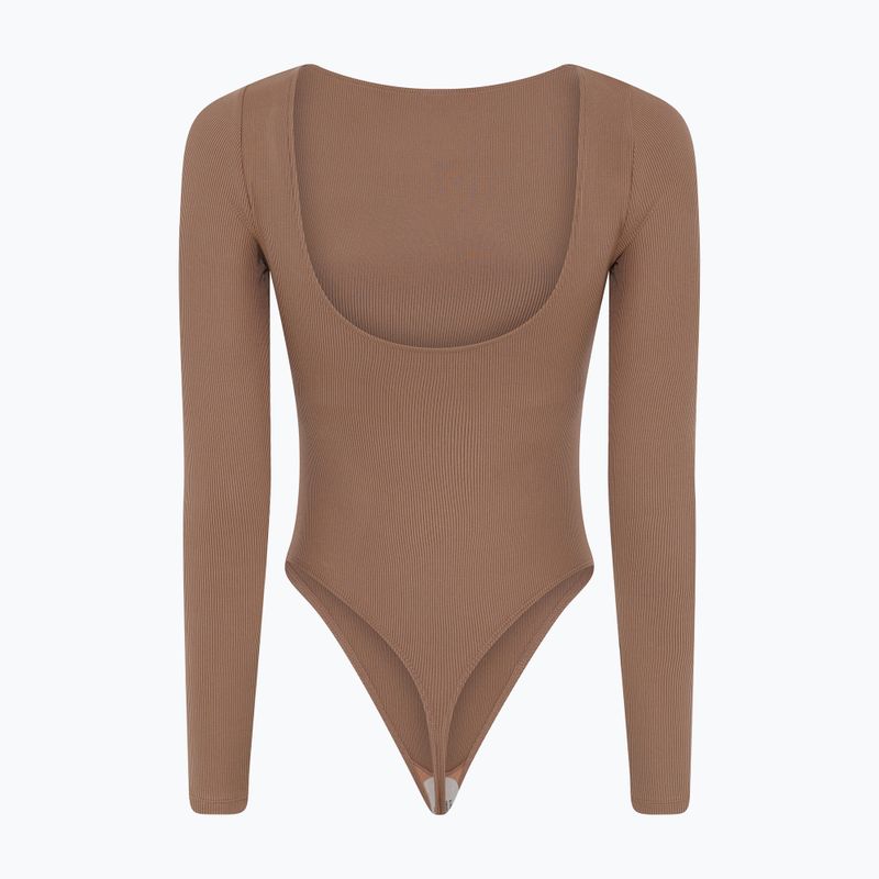 Women's training body Girlfriend Collective Ava Scoop Back brownie 8