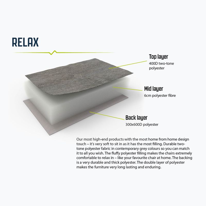 Outwell Fontana Lake hiking lounger black/grey 8