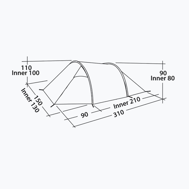 Easy Camp Spirit 200 2-person tent green 120396 4