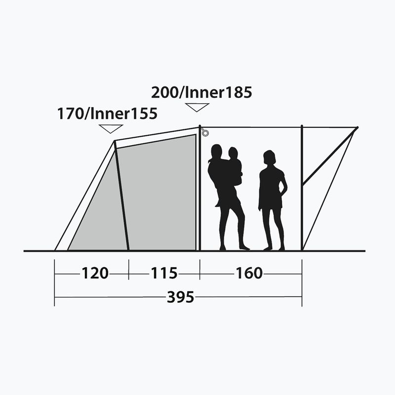 4-person camping tent Outwell Sky 4 blue 9