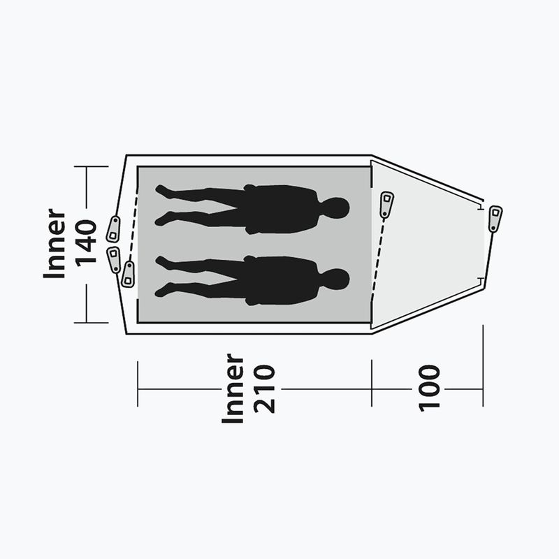2-person camping tent Outwell Cloud 2 green/gray 13