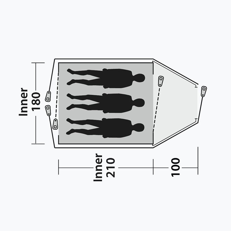 Camping tent 3-osobowy Outwell Cloud 3 green/gray 8