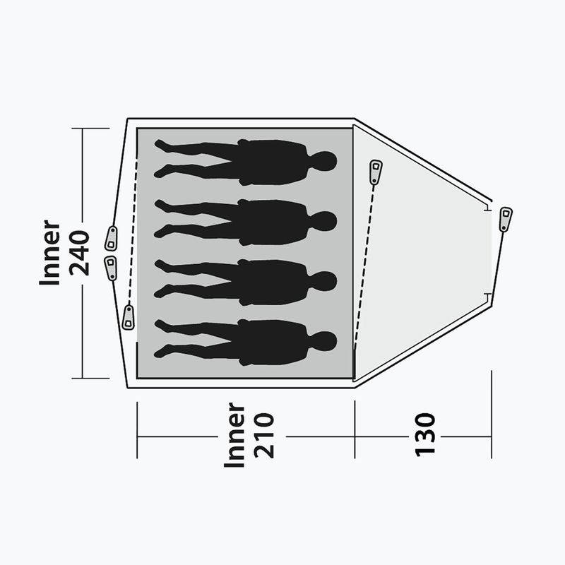 Camping tent 4-osobowy Outwell Cloud 4 green/gray 8