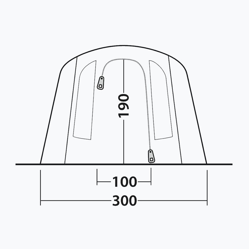 4-person camping tent Outwell Sacramento 4 Air blue 8