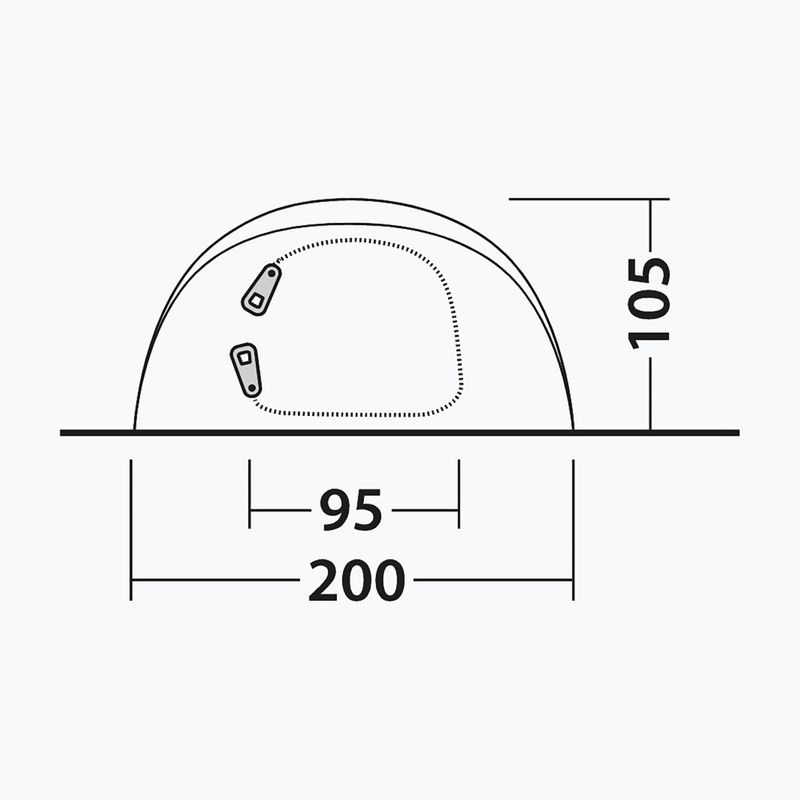 3-person camping tent Outwell Nexion 3 Ocean green/gray 10