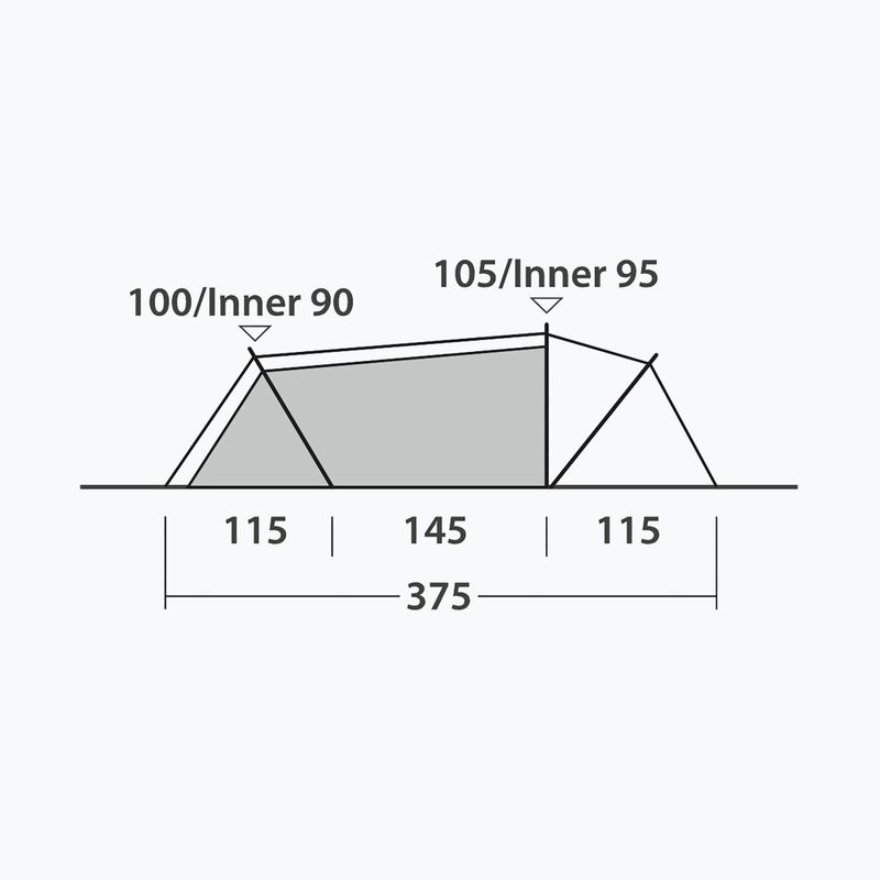 3-person camping tent Outwell Nexion 3 Ocean green/gray 11
