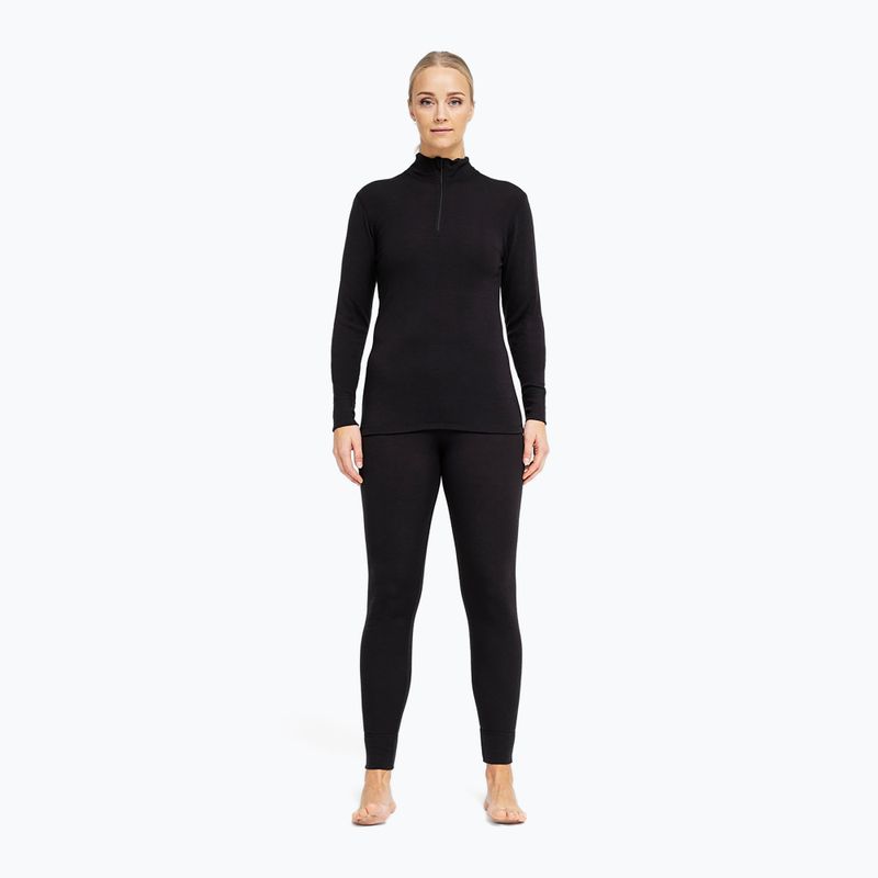 Women's thermal sweatshirt Dovre Wool Zip black 2