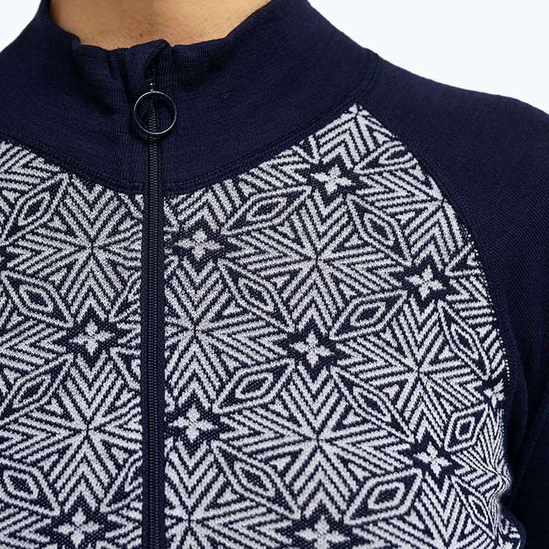 Women's thermal sweatshirt Dovre Wool Organic Half Zip navy 4