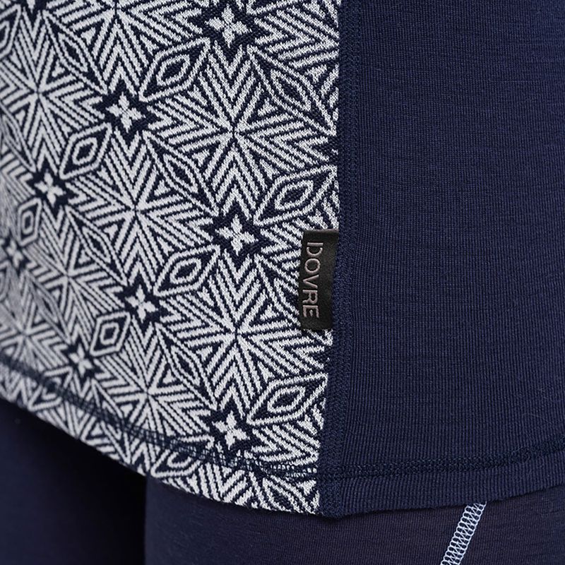 Women's thermal sweatshirt Dovre Wool Organic Half Zip navy 5