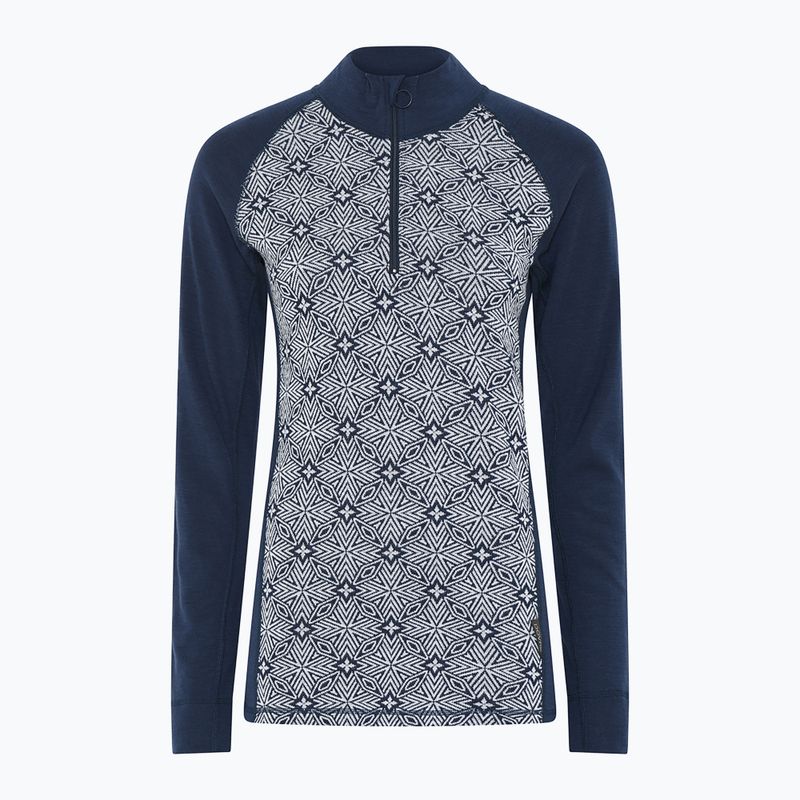 Women's thermal sweatshirt Dovre Wool Organic Half Zip navy 6