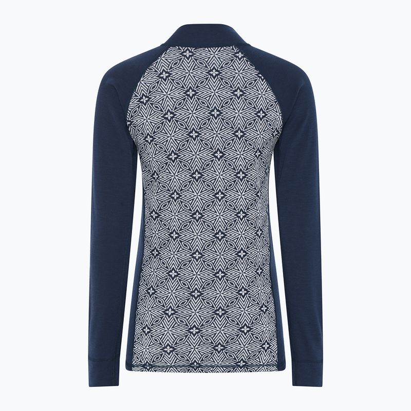 Women's thermal sweatshirt Dovre Wool Organic Half Zip navy 7