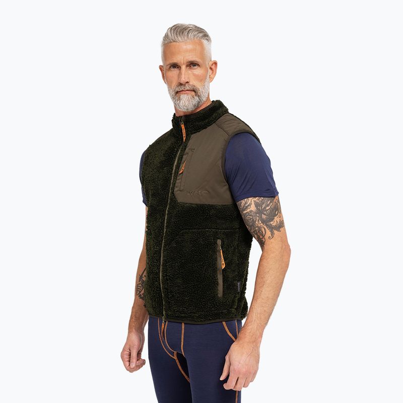 Men's gilet Dovre Teddy Fleece green 2
