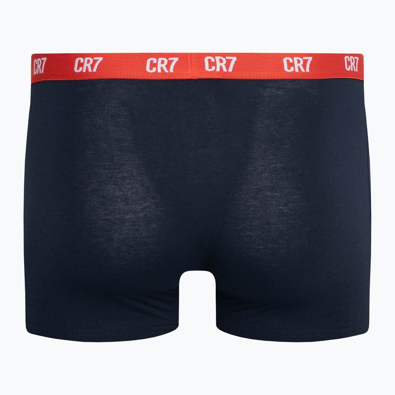 Men's CR7 Basic Trunk boxer shorts 3 pairs grey melange/red/navy 9