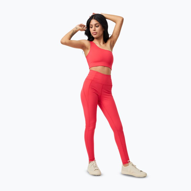 Training bra Girlfriend Collective Bianca One Shoulder cherry 2