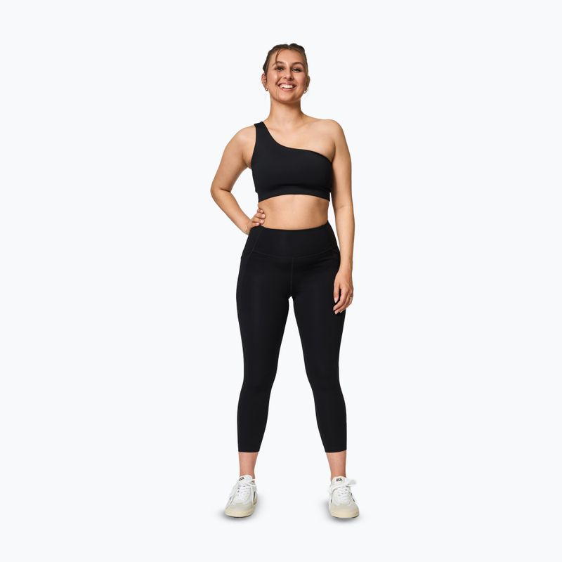 Training bra Girlfriend Collective Bianca One Shoulder black 2