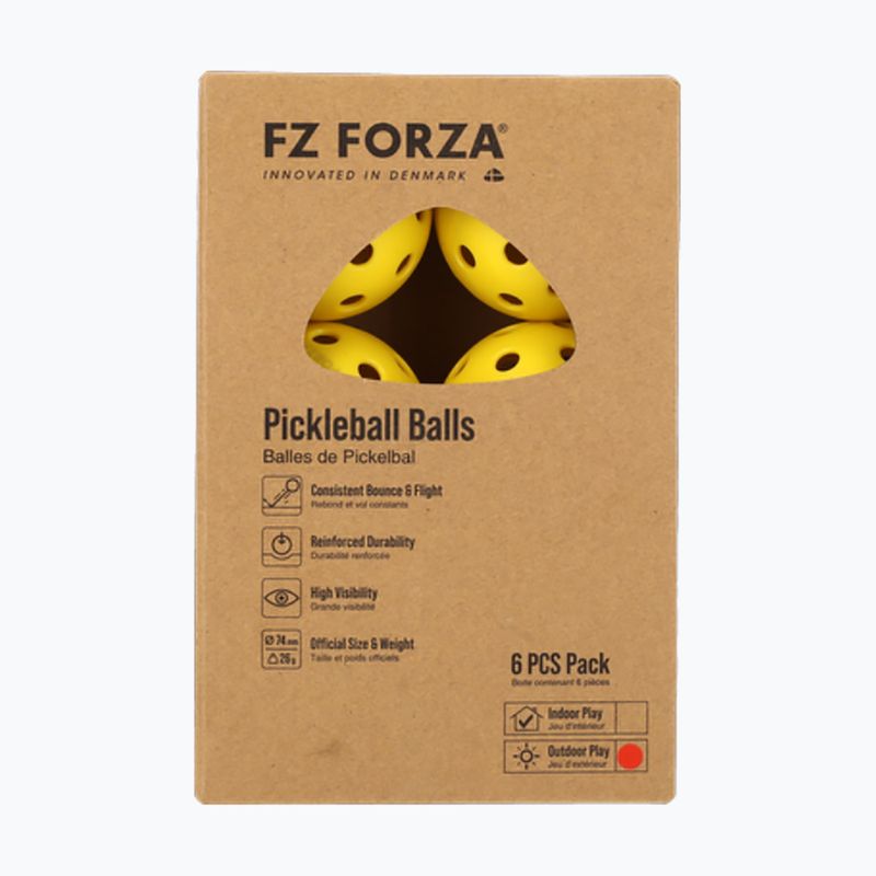 FZ Forza Outdoor Pickleballs 6 pcs. yellow 2