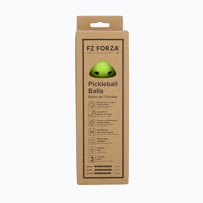 Pickleball balls FZ Forza 40H 3 pack yellow 2