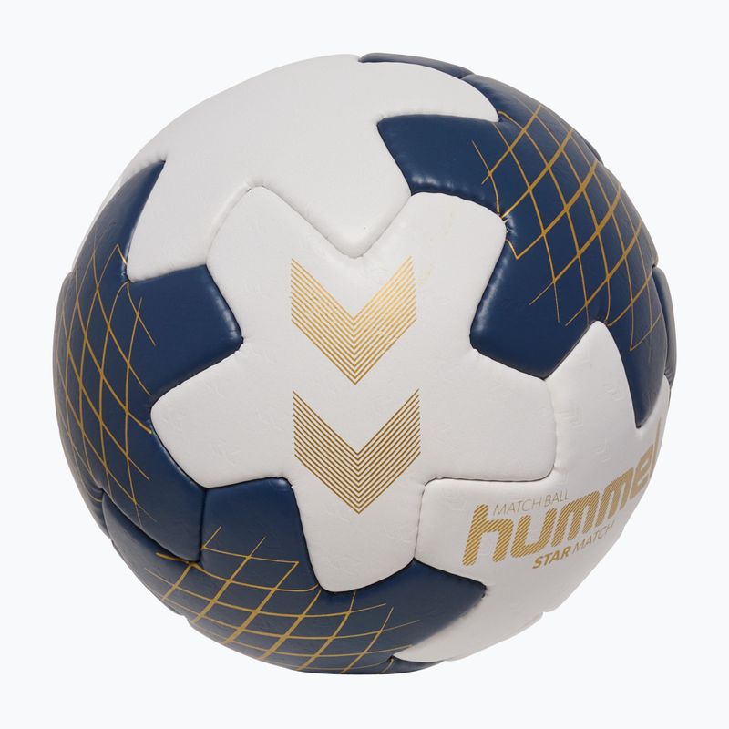 Handball Hummel Star Mach off white/marine/gold size 3 2