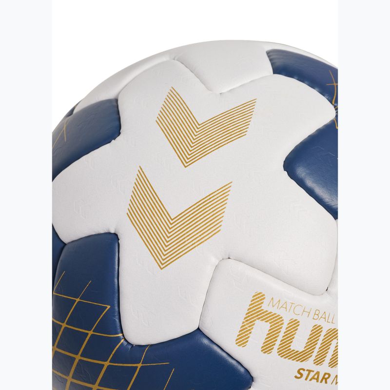 Handball Hummel Star Mach off white/marine/gold size 3 4