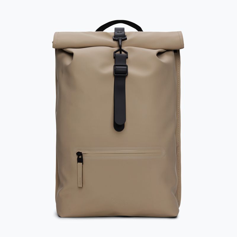 Urban backpack Rains Rucksack Rolltop Beige