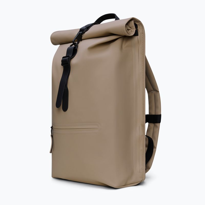 Urban backpack Rains Rucksack Rolltop Beige 2