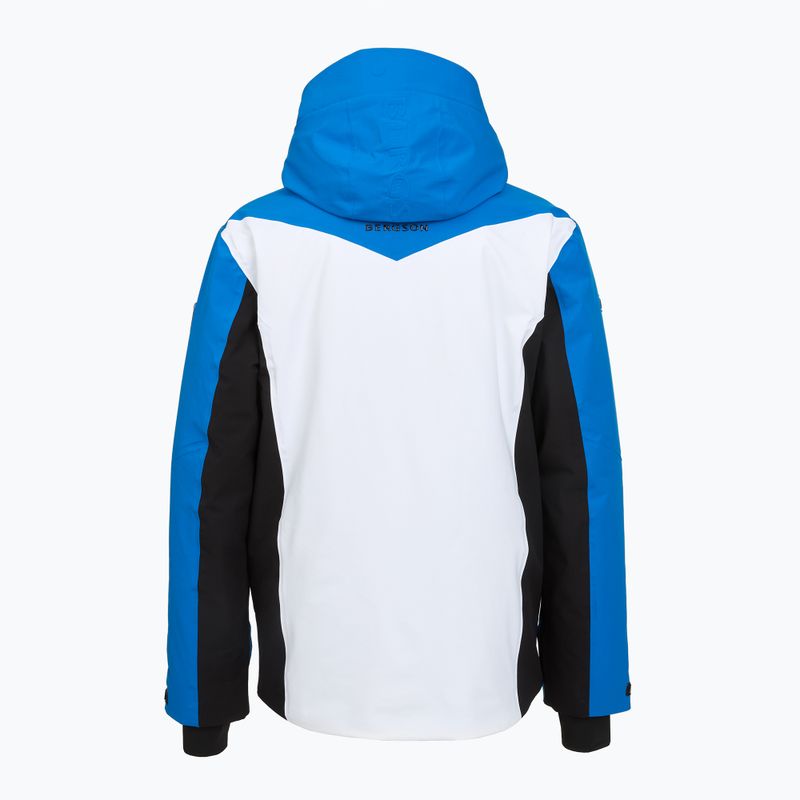 Men's ski jacket BERGSON Velox Stx ibiza blue/white 2