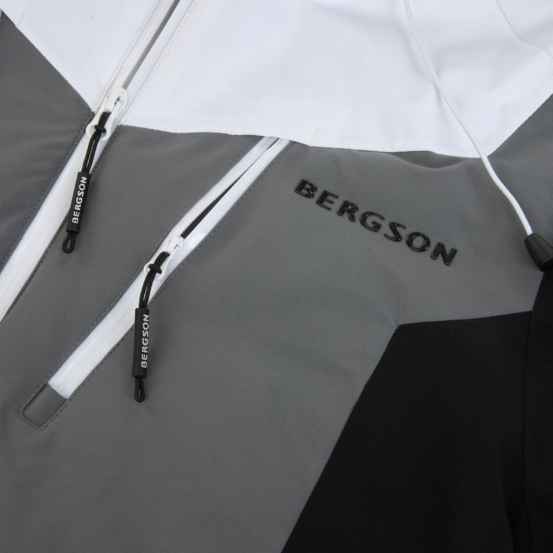 Men's ski jacket BERGSON Velox Stx white/grey 4