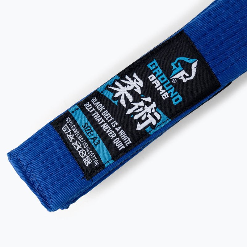 Ground Game men's Brazilian jiu-jitsu belt blue GIBELTBLU01 3