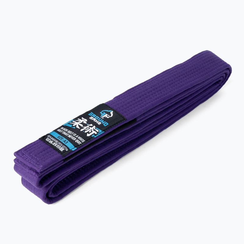 Ground Game men's Brazilian jiu-jitsu belt purple GIBELTPUR01 2