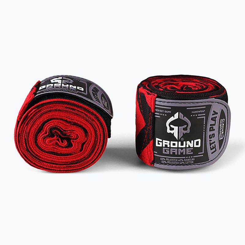 Ground Game 'Hellfire' red boxing bandages HANDWRHELL 2
