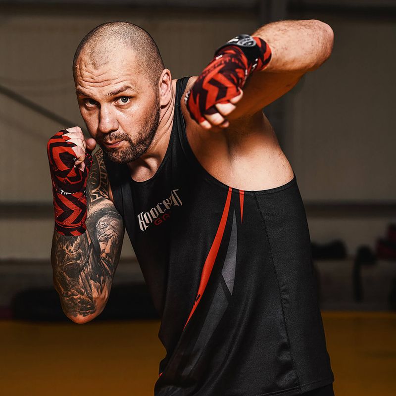 Ground Game 'Hellfire' red boxing bandages HANDWRHELL 7