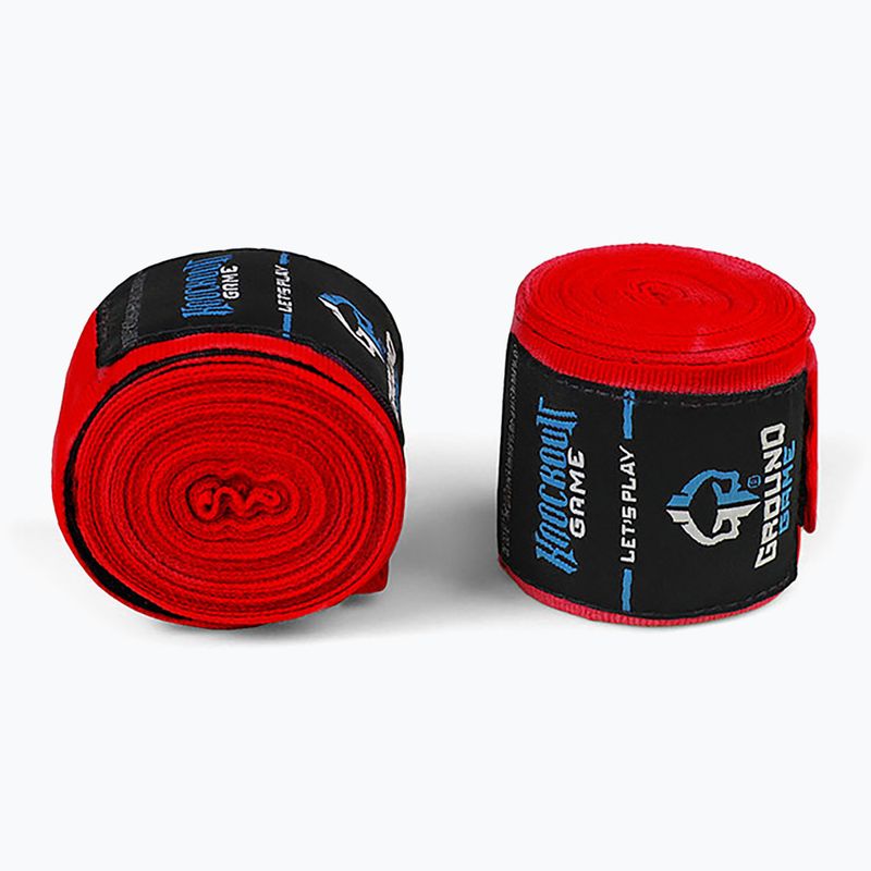 Ground Game 'Classic' boxing bandages red HANDWRCLRED 2