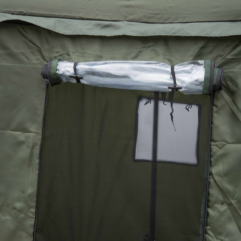 Mikado fishing umbrella with side mosquito net cover green IS14-P006 2