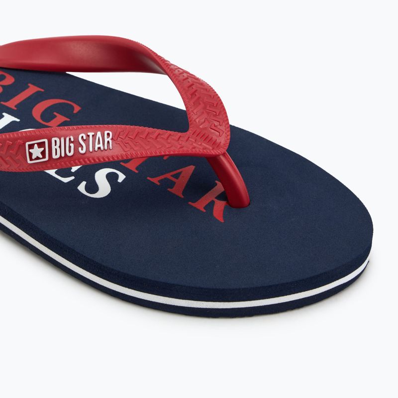 BIG STAR men's flip flops LL174428 navy blue 7