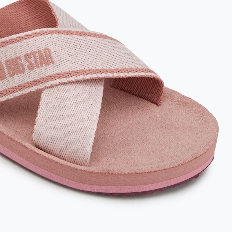 BIG STAR women's flip-flops NN274A058 light beige 7