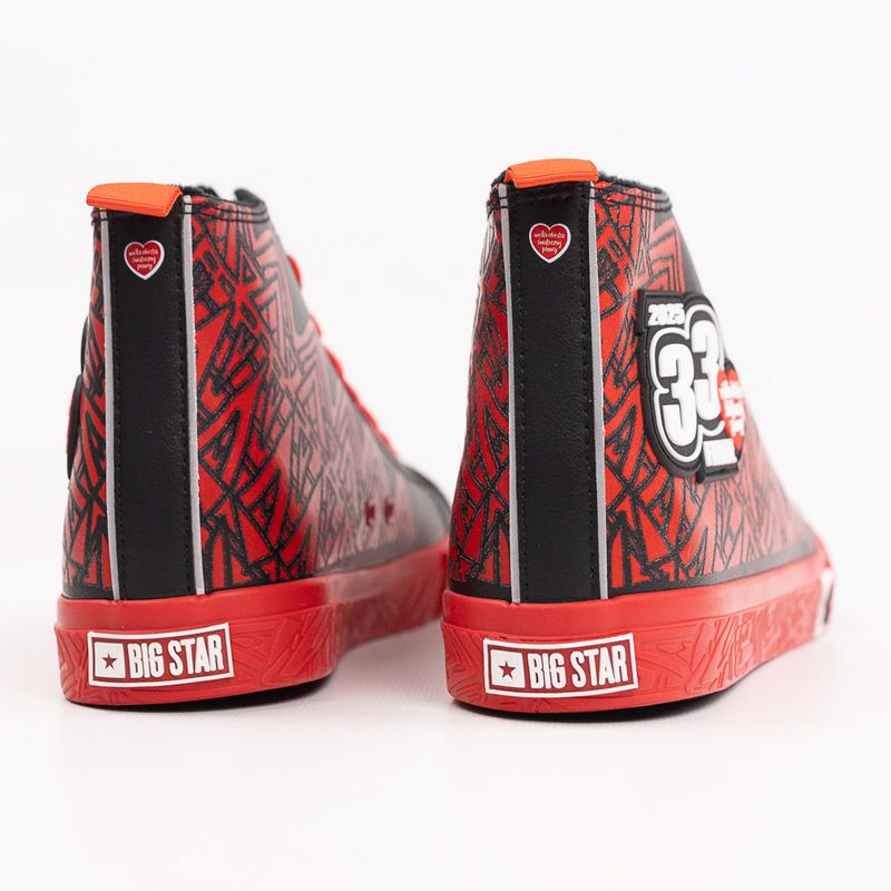 BIG STAR men's trainers RR174652 black/red 3